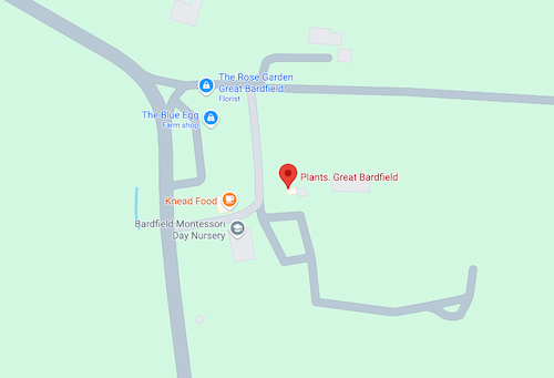 Map showing Plants Great Bardfield location